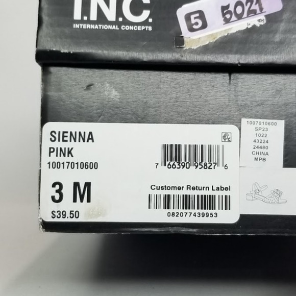 INC International Concepts Big Girls Vida Round Toe Dress Sandal Size 3 Pink NWT - Picture 9 of 9